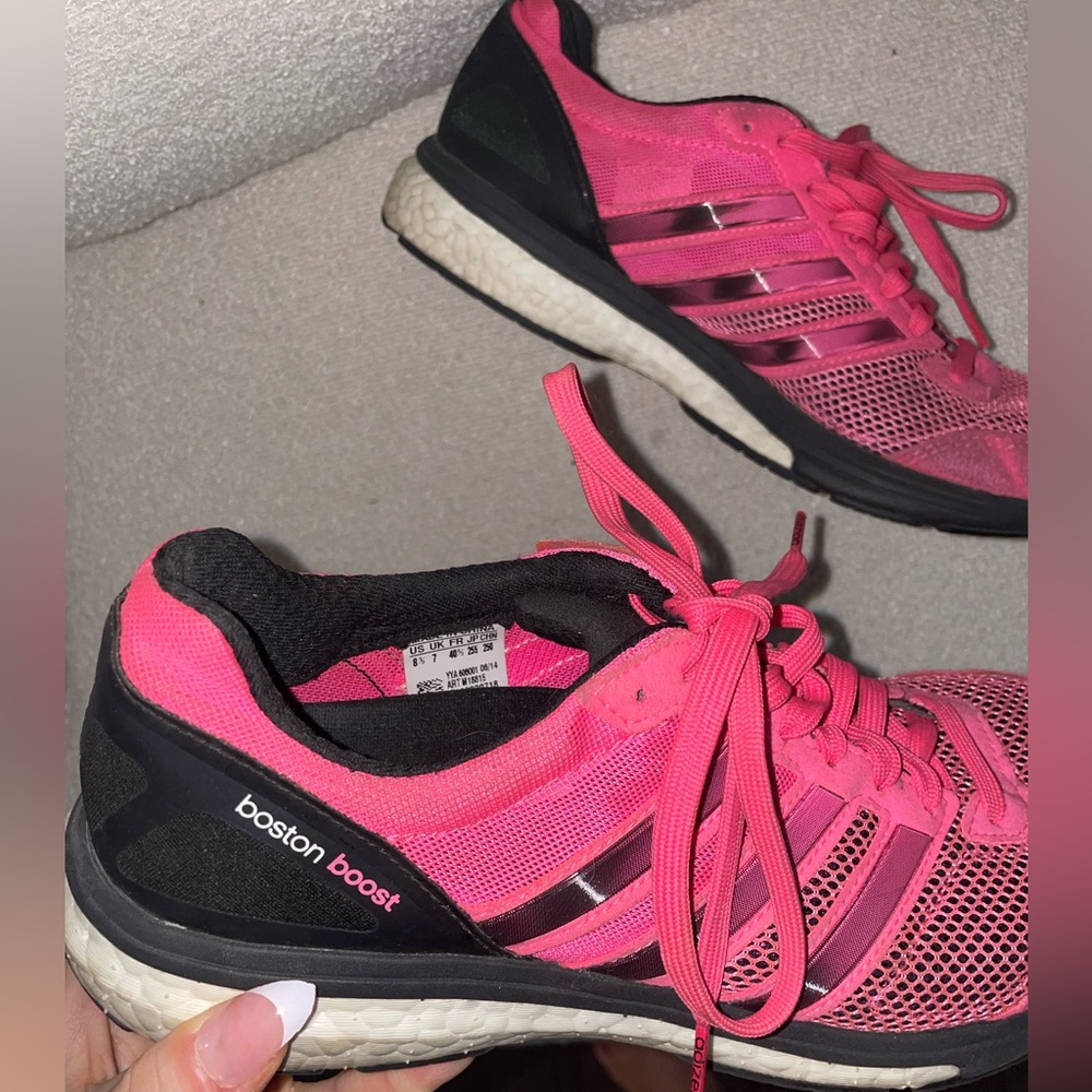 Adidas Adizero Boston‎ Boost Hot Pink Running Athletic Tennis Shoes - Picture 6 of 8